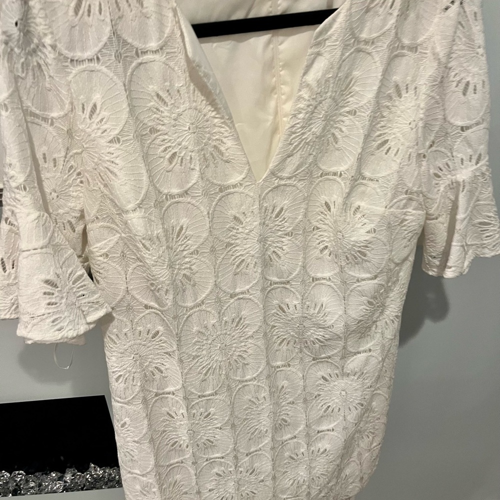 Trina Trina Turk shirt white dress